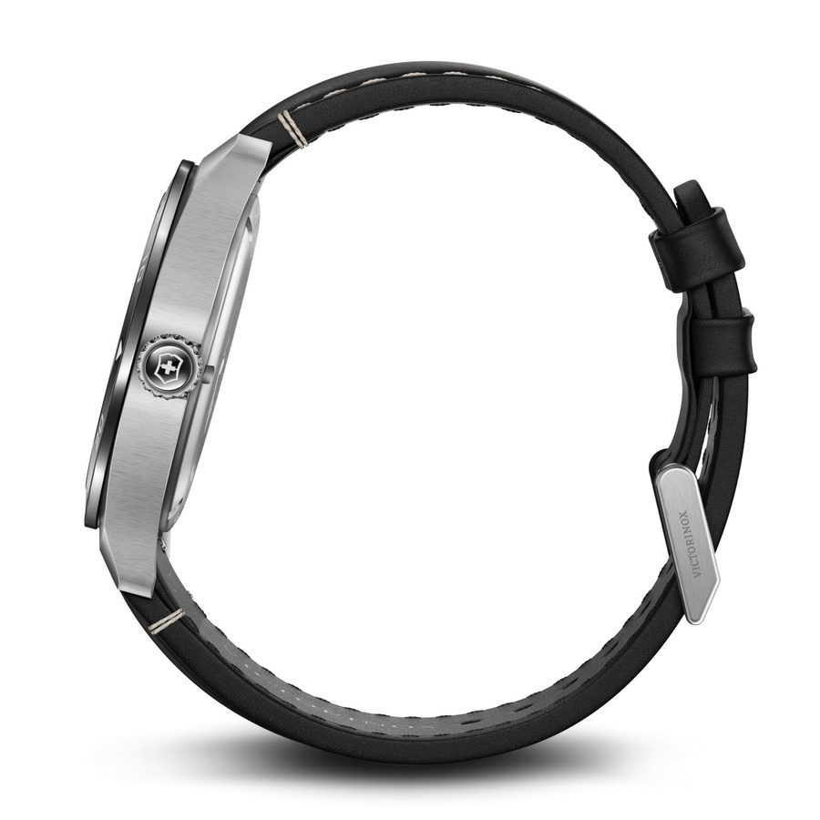 Victorinox Armbanduhr, Quarz, Edelstahlgehäuse, Leder, Schwarz, Herren - Bild 6