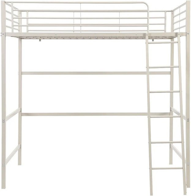 Vente-unique Hochbett Metarelo in Beige aus Metall im Industrial Design B/T/H: 120 x 190 x 198 cm - Bild 1