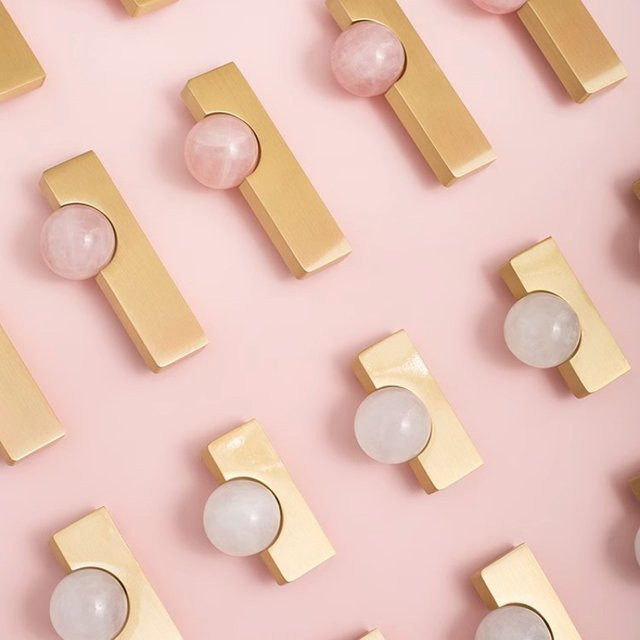 Diana's-Hardware Luxus-Schranktürgriff aus Messing mit Kristallkugel für Garderobe, Schuhschrank und Schubladen - Bild 1