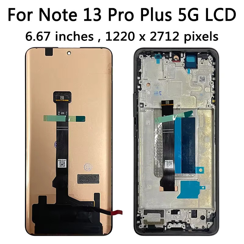 Xiaomi Redmi Note 13 Pro+ Plus 5G AMOLED LCD-Display mit Touchscreen-Digitizer-Baugruppe in Schwarz, 6,67 Zoll - Bild 3