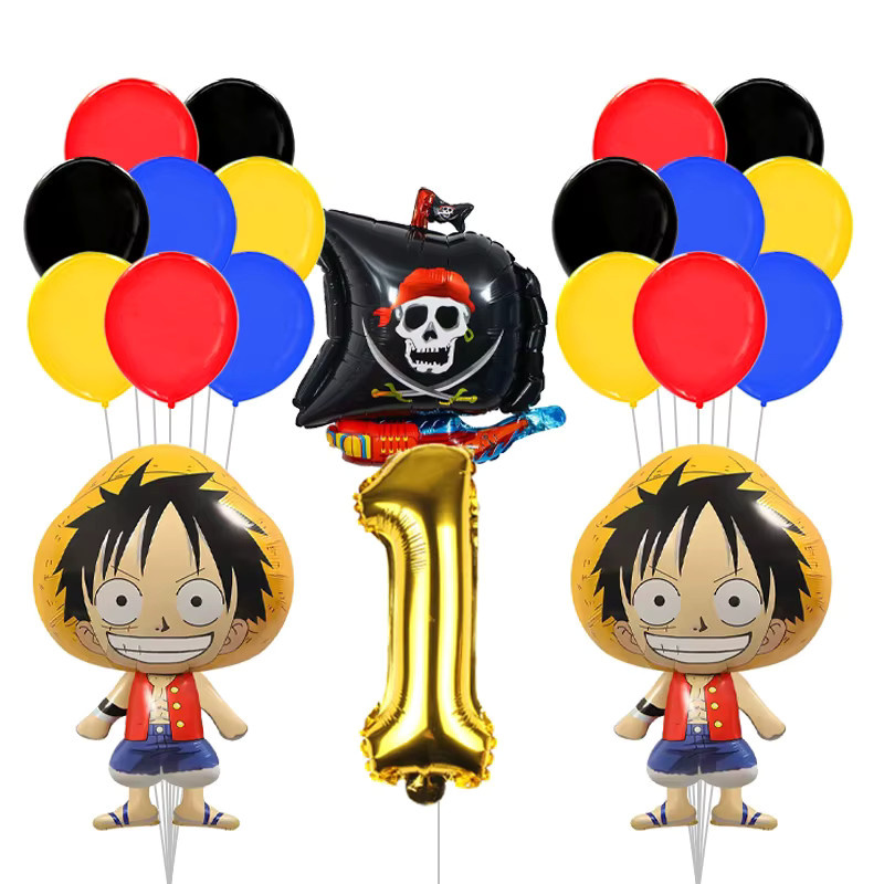 One Piece Anime Themen-Party Ballons Set von Bandai in Mehrfarbig für Kinder Geburtstage - Bild 2