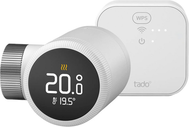 Tado Smart-Thermostatkopf X Starterset in Weiß mit App-Steuerung und Smart Home Integration - Bild 1