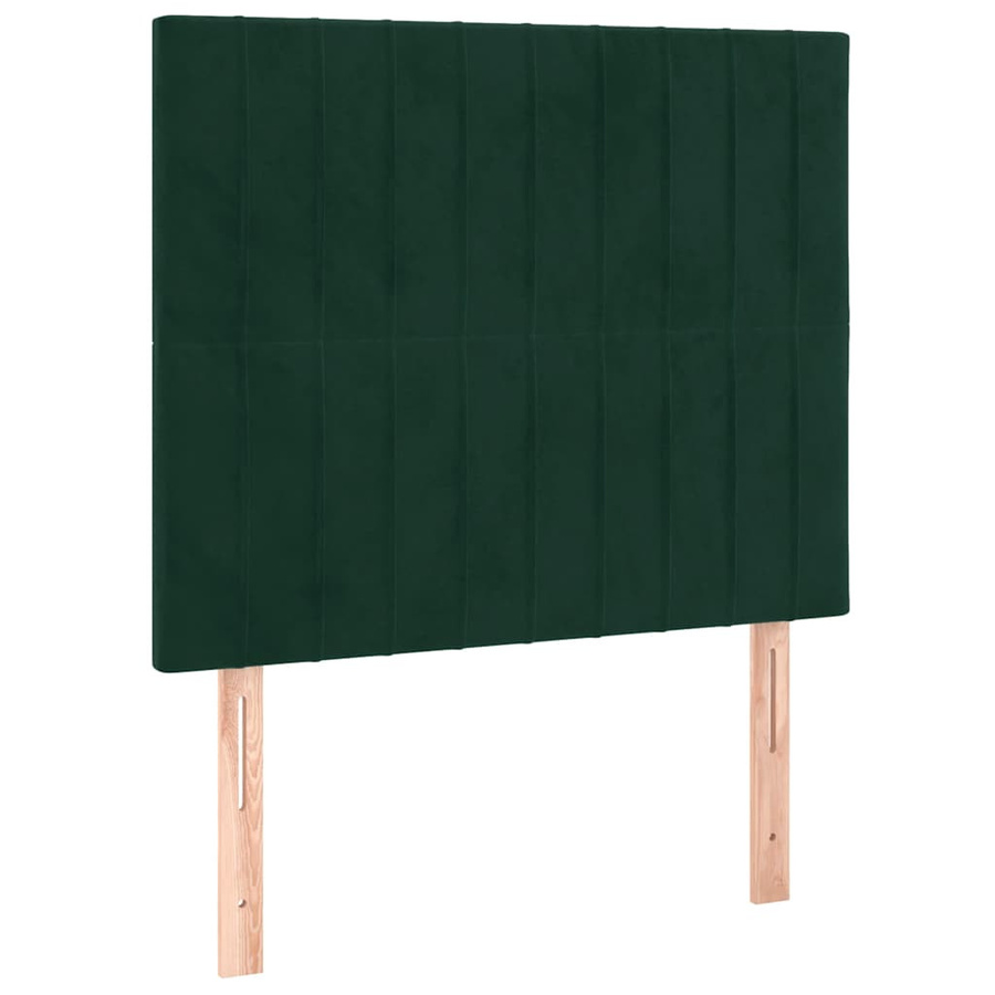 vidaXL Bettgestell aus Samt in Dunkelgrün, B/T/H: 80 x 200 cm - Bild 5