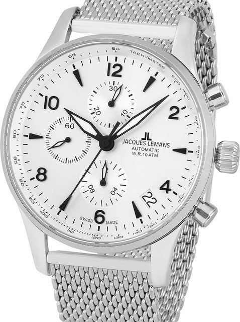 Jacques Lemans Chronograph, Automatik, Edelstahl, 44 mm, Herren - Bild 1