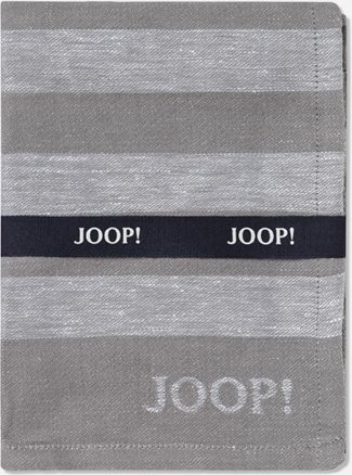 2er Set Geschirrtücher JOOP! CUISINE STRIPES in Platin/Grau mit Streifenmuster und Frottee-Anteil - Bild 1