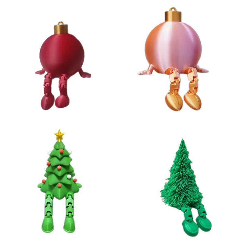 JETTING Weihnachtskugel mit beweglichen Gelenken aus dem 3D-Druck als Christbaumschmuck und festliche Tischdekoration - Bild 2