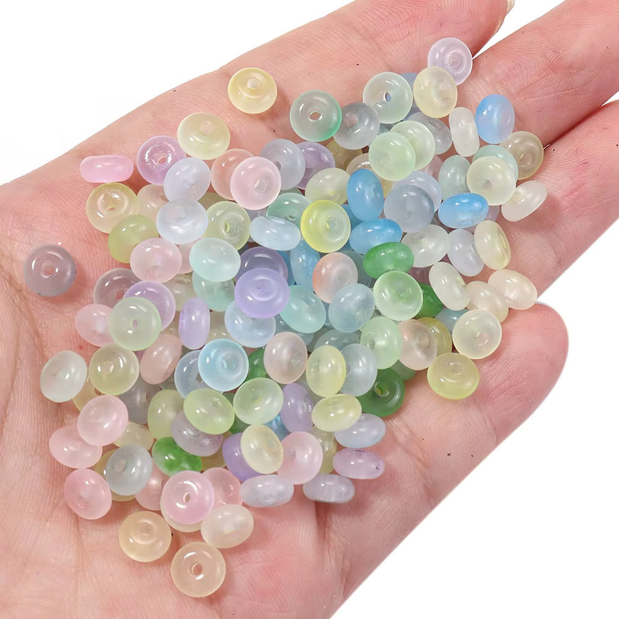 lingsai Glas-Reisperlen, bunt, 100 Stück - Bild 2