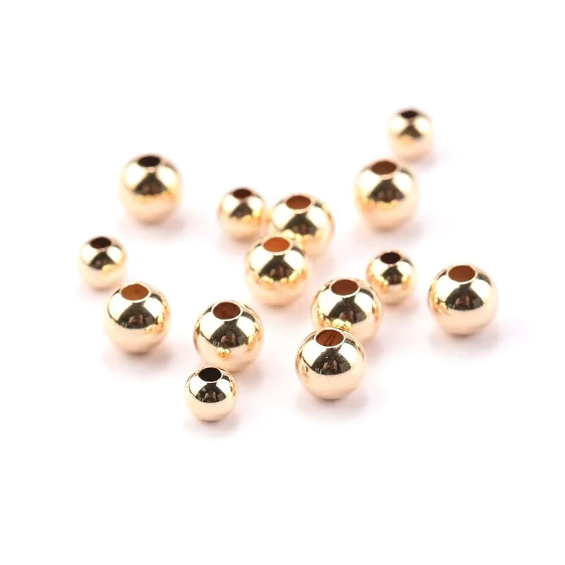 SMI Fine Schmuckperlen, 14K vergoldet, rund, glatt, 2-4 mm, Unisex - Bild 2