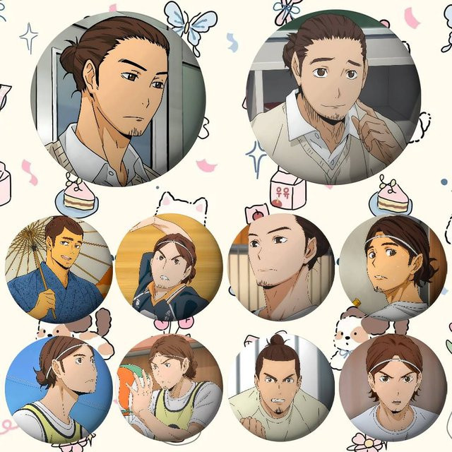 Brosche Anime Asahi Azumane, Unisex - Bild 1
