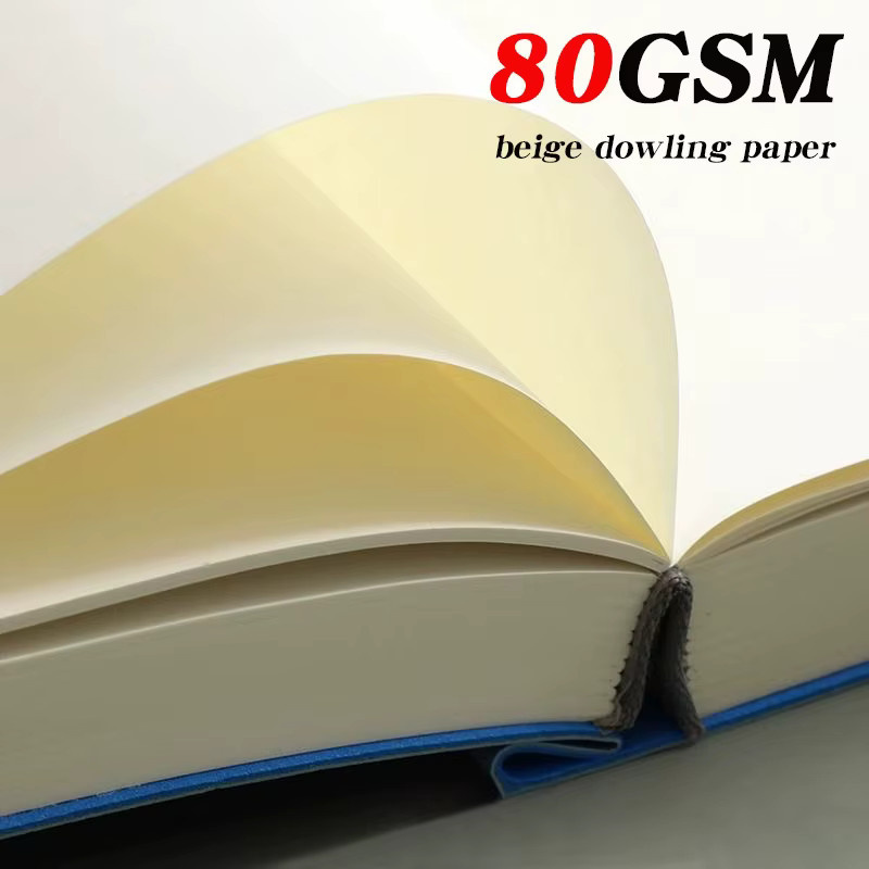 Daotshy Notizbuch A5 mit 760 Seiten, blaues Hardcover aus PU-Leder, leere Skizzenblöcke für Kreativität und Bürobedarf - Bild 3