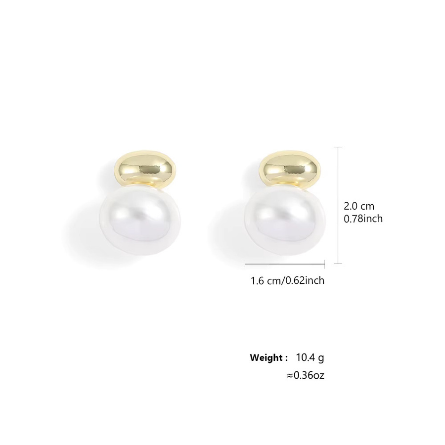 Yupsk Ohrring, Gold Farbe, Perle, Damen - Bild 3