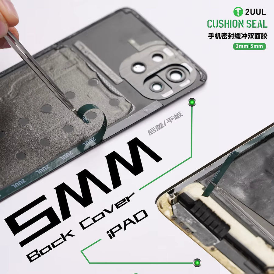 2UUL CS01/CS02 Schwarzes doppelseitiges Klebeband mit Schaumstoffkissen zur Reparatur von Bildschirmrahmen und Rückabdeckungen - Bild 5