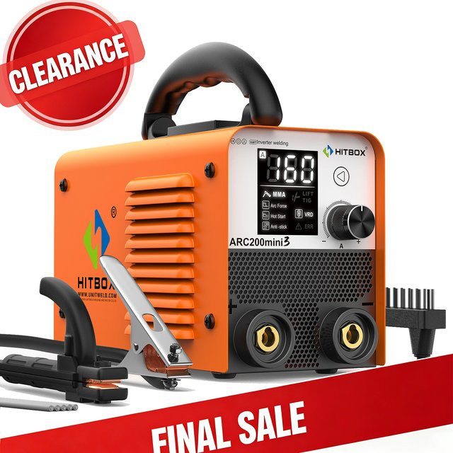HITBOX 2-in-1 MMA Lift TIG Schweißgerät ARC200mini3, tragbarer Mini-Inverter-Schweißer mit IGBT-Technik in Orange - Bild 1