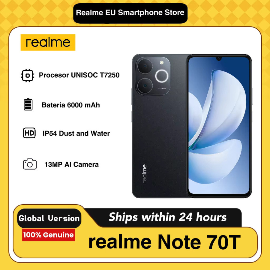 realme Note 70T 4G Smartphone Schwarz mit 6,75 Zoll Display, 6000mAh Akku und 32MP Kamera - Bild 2
