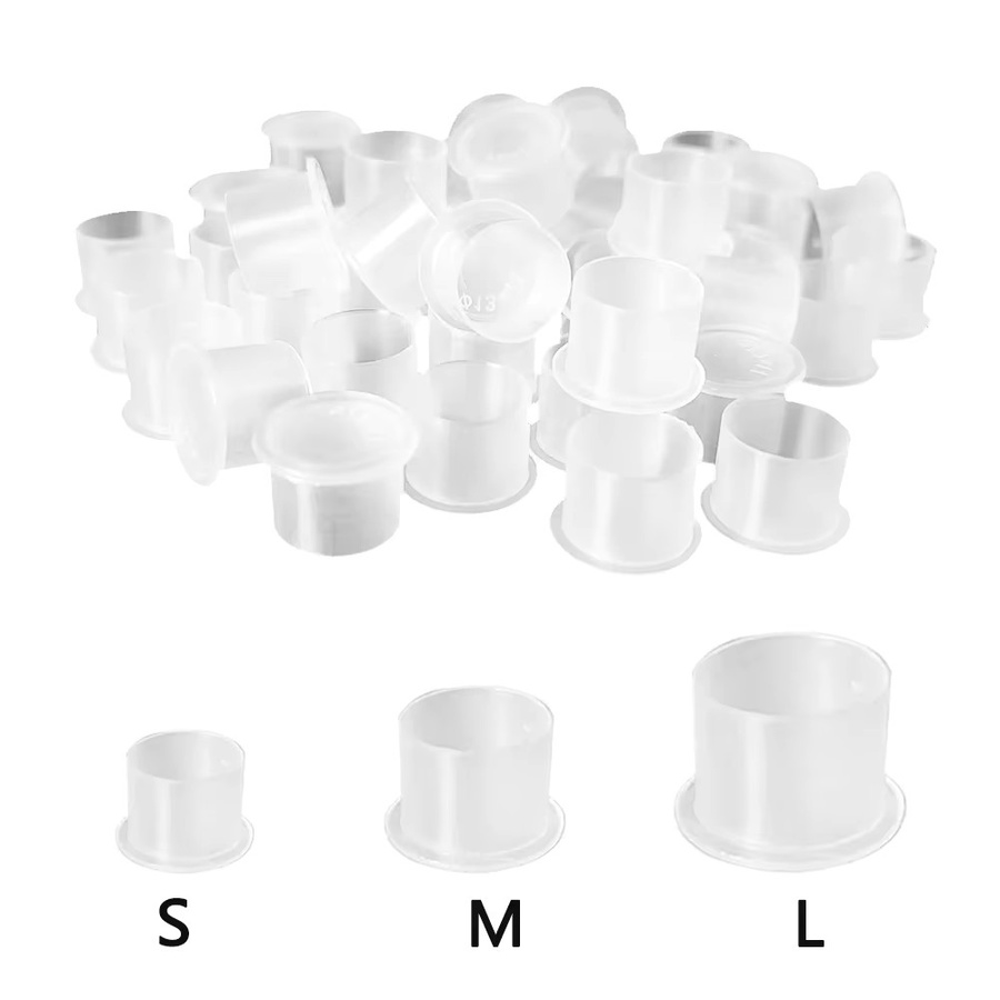 JUN.M Tattoo Ink Caps, Einweg Pigment Container, durchsichtig, S/M/L/XL - Bild 6
