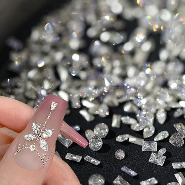 Zirkon Nail Art Charms, gemischte Form, Unisex - Bild 1