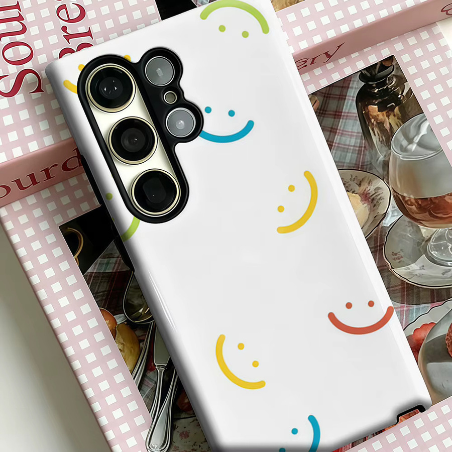 Regenbogen-Lächeln Stoßfeste Handyhülle für Samsung Galaxy S25 Ultra, S24 und S23 Ultra Plus in Multicolour - Bild 3
