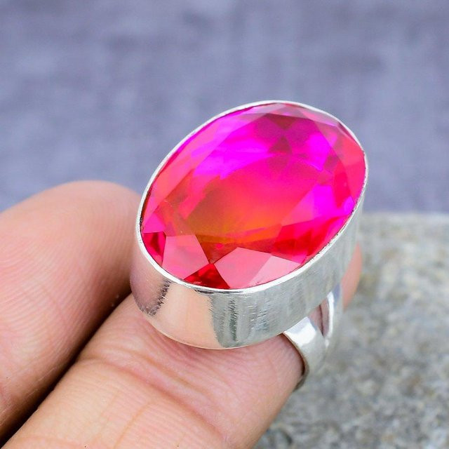 JaipurJewelleryExports Ring, 925 Silber, Bicolor, Turmalin, Damen - Bild 1