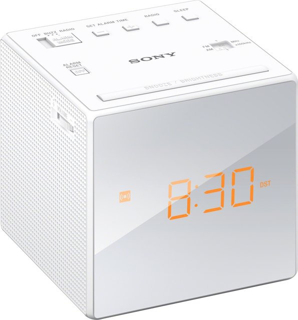 Sony ICF-C1 Radiowecker mit UKW und MW in Weiß - Bild 1