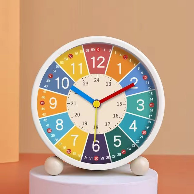 Geräuschloser Desktop-Wecker von XMSJ für Kinder in Pink und Multicolour - Bild 1