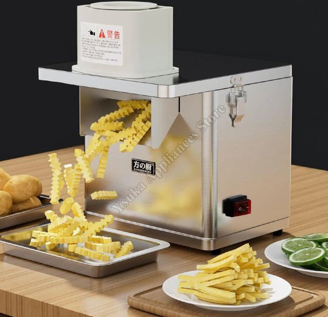 OUCEY Multifunktionale Schnellwellen-Kartoffelschneidemaschine für Pommes-Frites und Gemüse in Silber, Breite: 37,5 cm - Bild 1