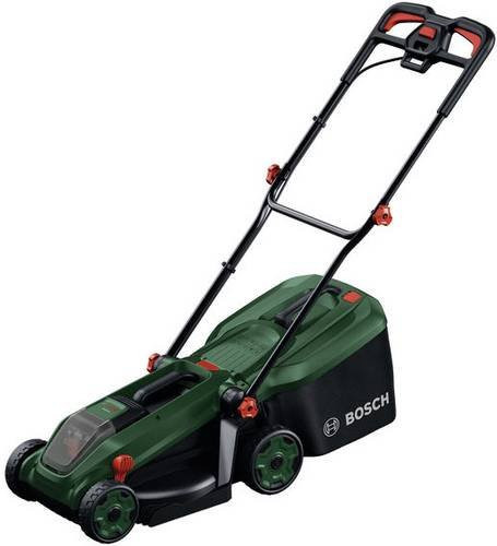 Bosch Rotak 18V-34 Akku-Rasenmäher mit Mulcheinsatz in Grün/Schwarz - Bild 1