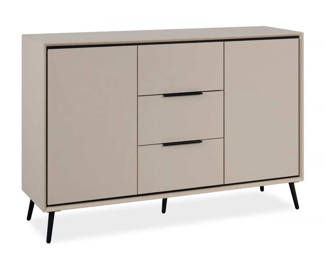 Sideboard Brebbia Furn.Design in Sand und Schwarz mit Soft-Close-Funktion, B: 135 cm, H: 90 cm - Bild 3