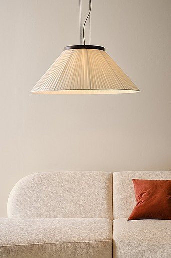 Jotex Deckenlampe ALVAR in Braun und Weiß aus Metall mit E27 Fassung, Durchmesser: 80 cm - Bild 1