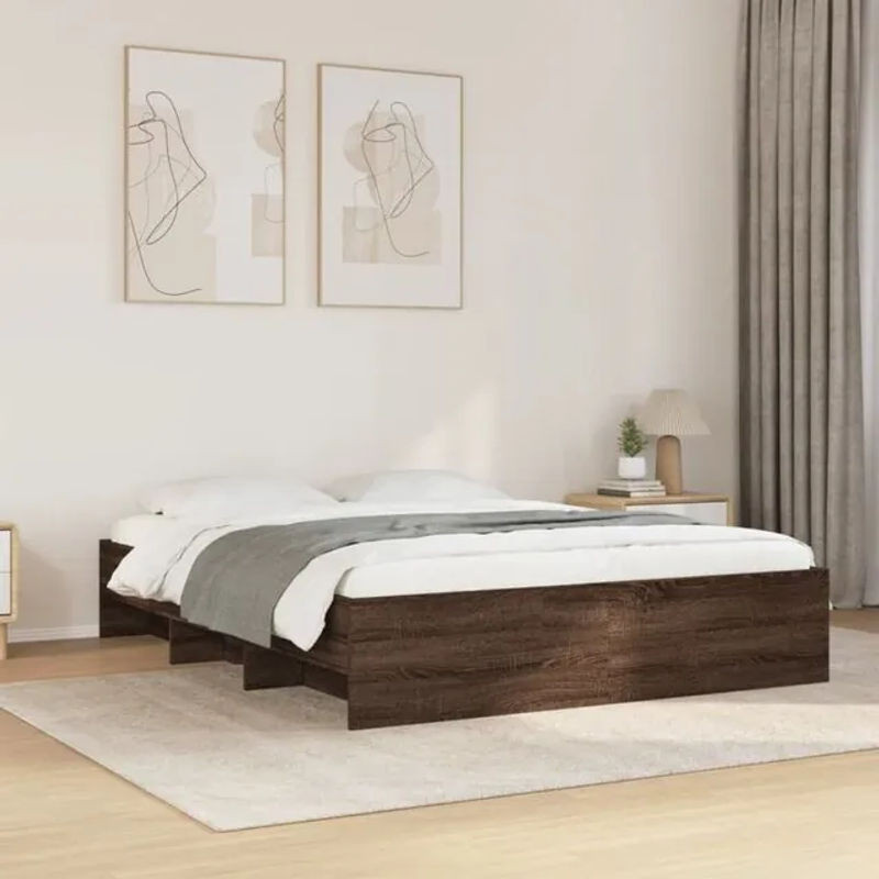 Vidaxl Funktionsbett aus Holzwerkstoff in Braun, B/T/H: 150 x 200 x 35 cm - Bild 1