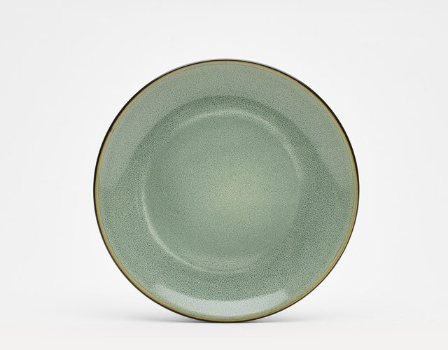 Dessertteller Töchter & Söhne MAX aus Keramik in Grün und Schwarz, Durchmesser: 21,4 cm - Bild 1
