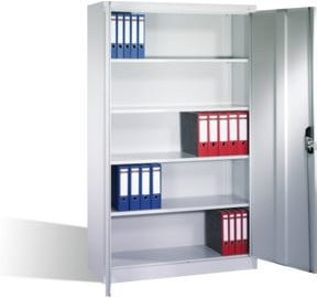 C+P Aktenschrank Acurado mit Drehtüren in Lichtgrau, 5 Ordnerhöhen, H: 195 cm, B: 120 cm, T: 40 cm - Bild 1