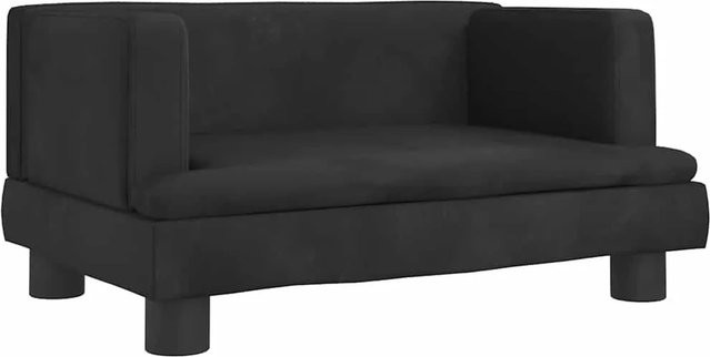 vidaXL Hundebett Sofa in Schwarz aus Samt, B/T/H: 60 x 40 x 30 cm - Bild 1