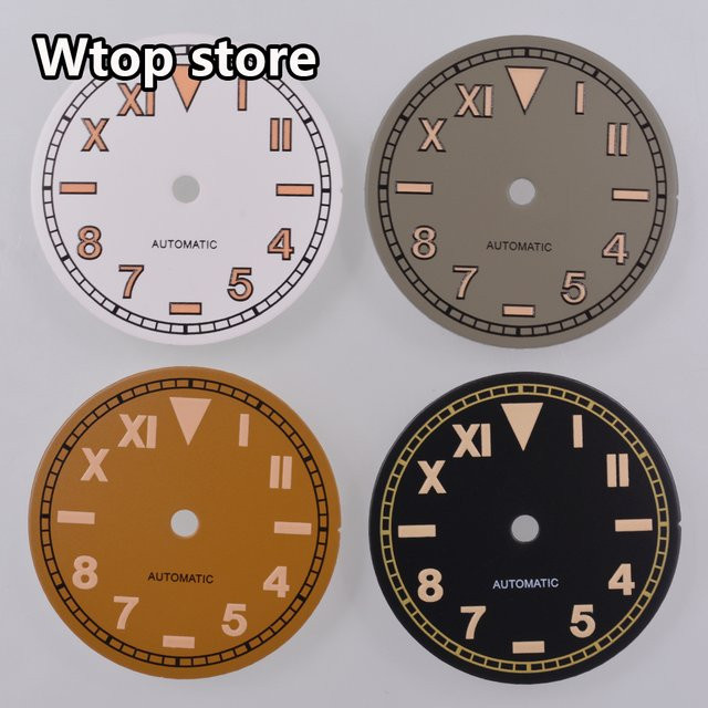 Zifferblatt, 29 mm, Schwarz Weiß Orange Grau, für NH35 NH36 ETA2824 2836 Miyota 8215 Mingzhu DG2813 3804 Uhrwerk - Bild 1