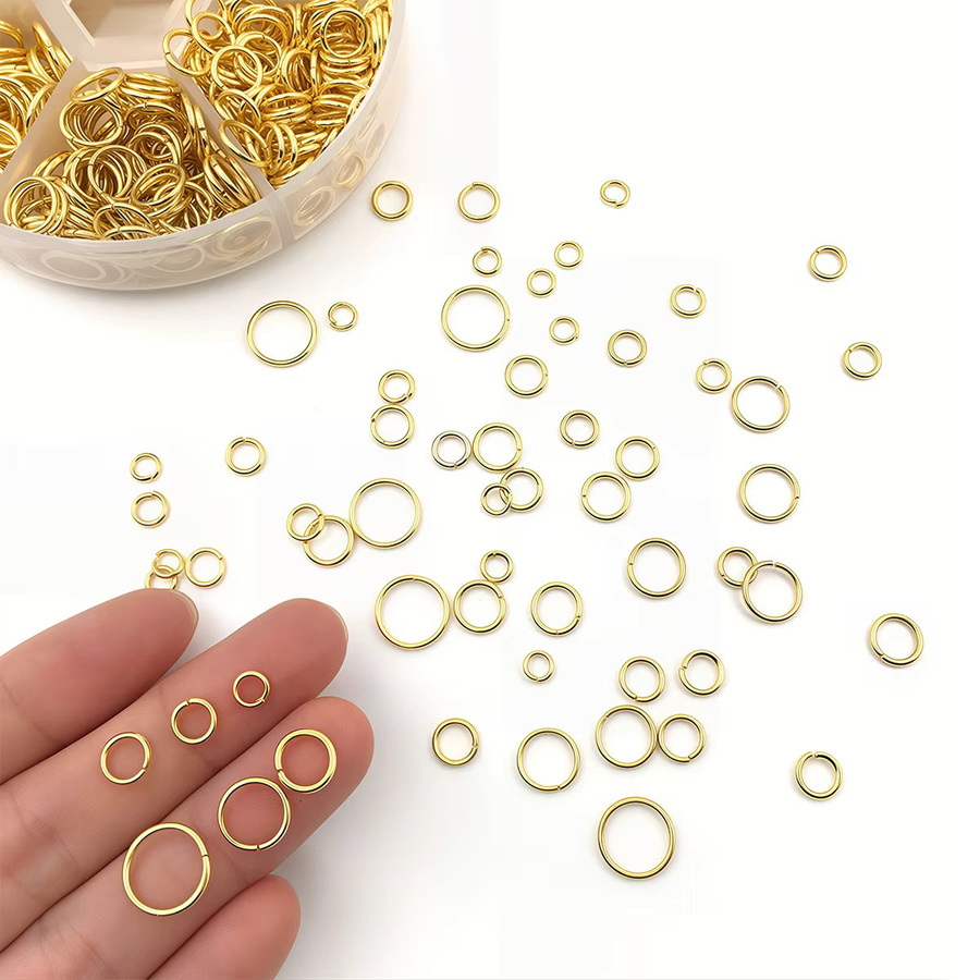 Biegeringe Set, Gold Silber Bronze, DIY Schmuckherstellung Zubehör - Bild 3