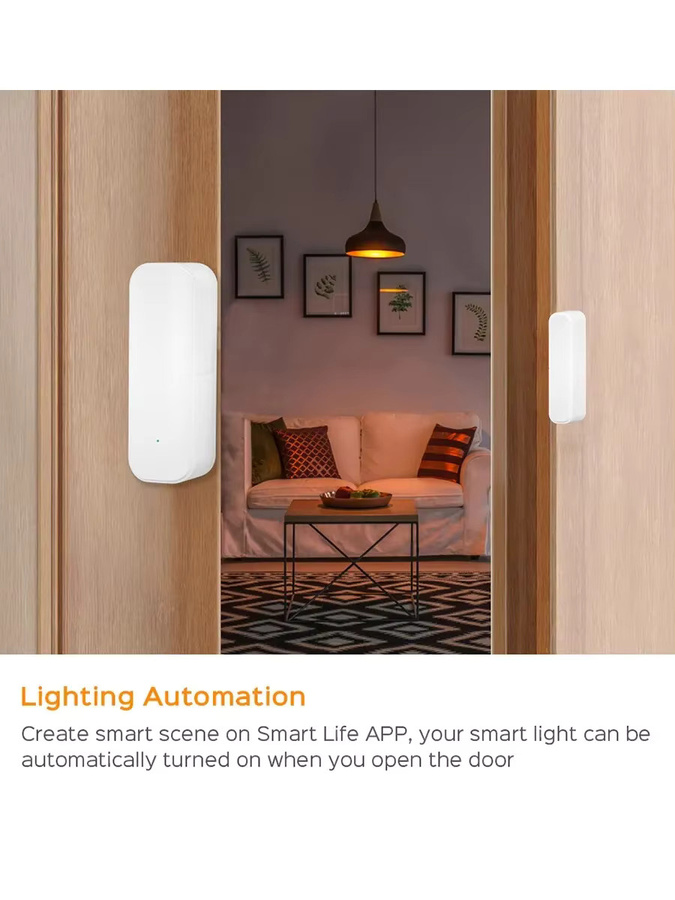 Tuya ZigBee Tür- und Fenstersensor Smart Life Magnetsensor Detektor in Weiß (benötigt Tuya ZigBee Gateway Hub) - Bild 5