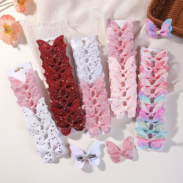 BABY BOWS Haar Clips, Schmetterling, Leder, Damen, Mädchen - Bild 1