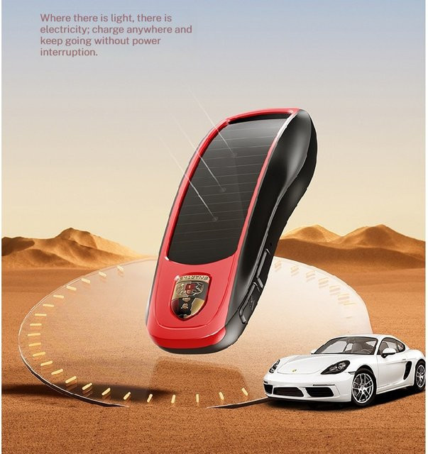 M1 Smart LCD Digitaler Auto Schlüssel mit Solarfunktion in Rot für Porsche Benz BMW Audi Land Rover Lamborghini Toyota Honda BYD Ford GAC Tesla von velotechrudy - Bild 1