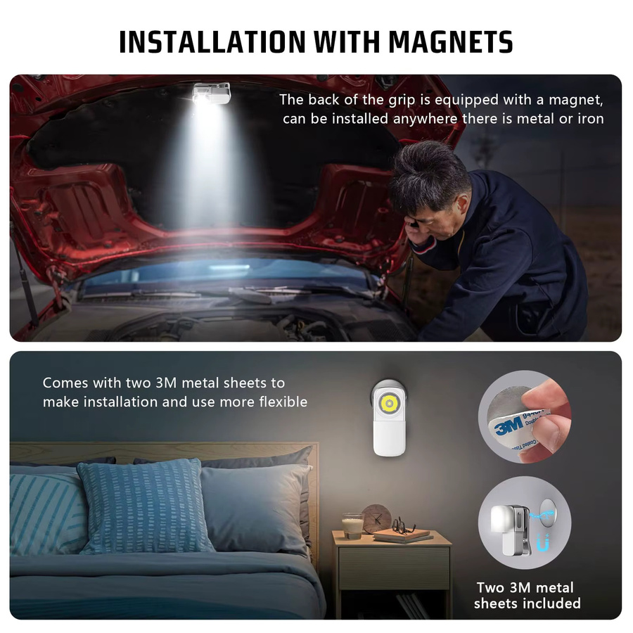 YEMAO Mini-Clip-Licht mit 400 Lumen, wiederaufladbare USB-C Taschenlampe aus Zinklegierung, wasserdicht und tragbar - Bild 5