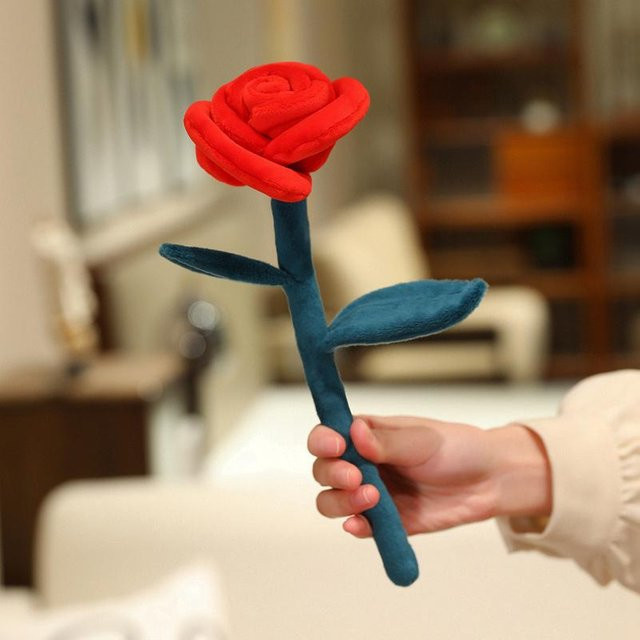 Linyi toy Simulation Rose, Plüschtier, rot, 28cm - Bild 1