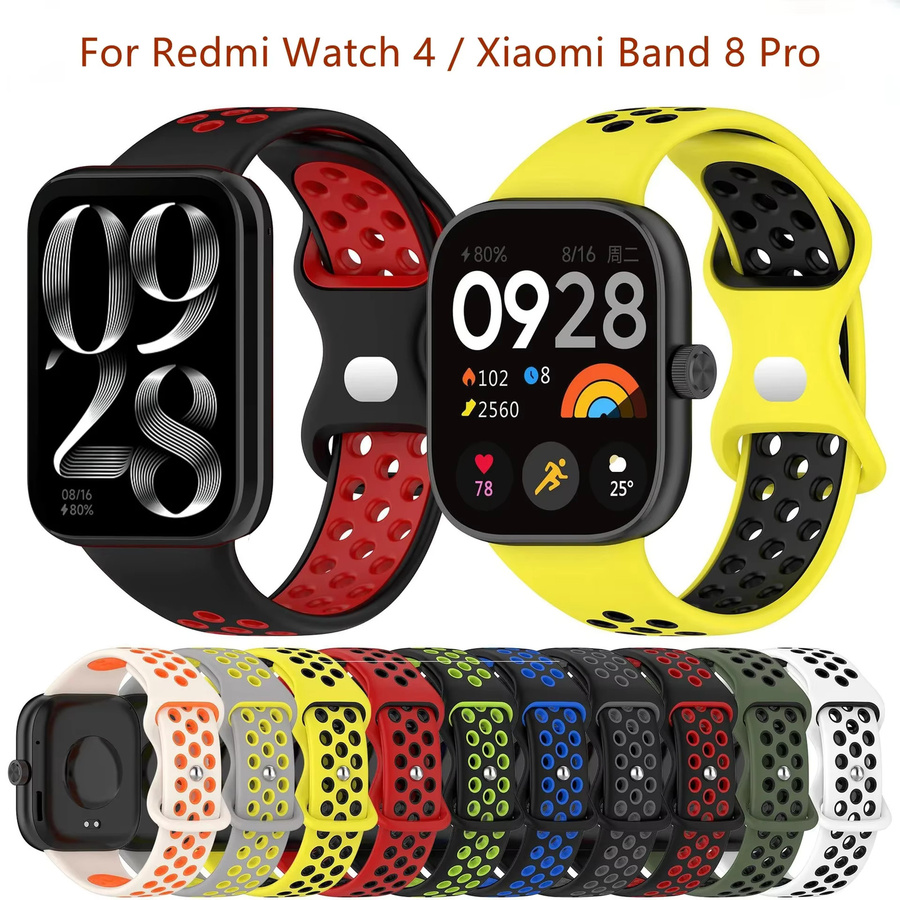 Xiaomi Uhrenarmband Silikon, Schwarz, Unisex, Redmi Watch 4-5, Xiaomi Mi Band 8-9 Pro - Bild 6