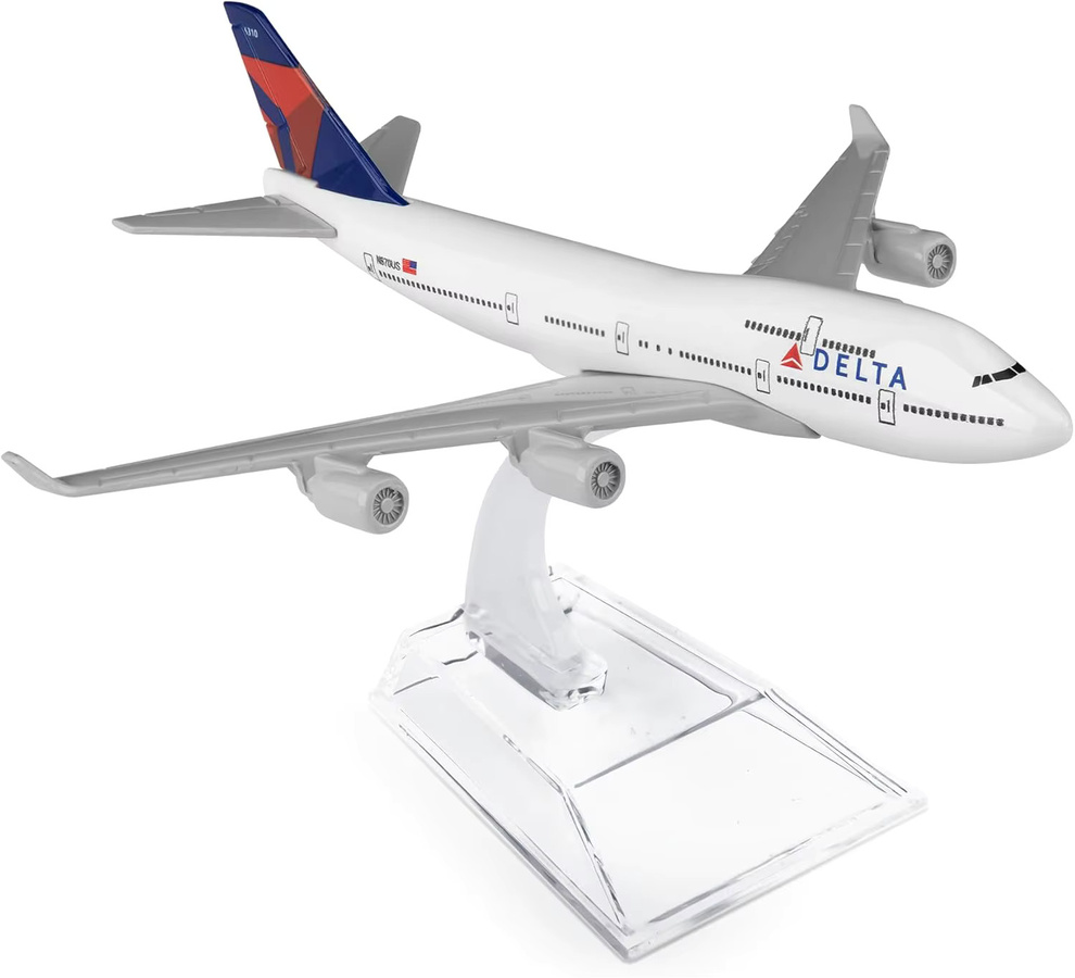 ZOCO Delta Airlines B747, Flugzeug Modell, Metall, 1:400, 16cm - Bild 3