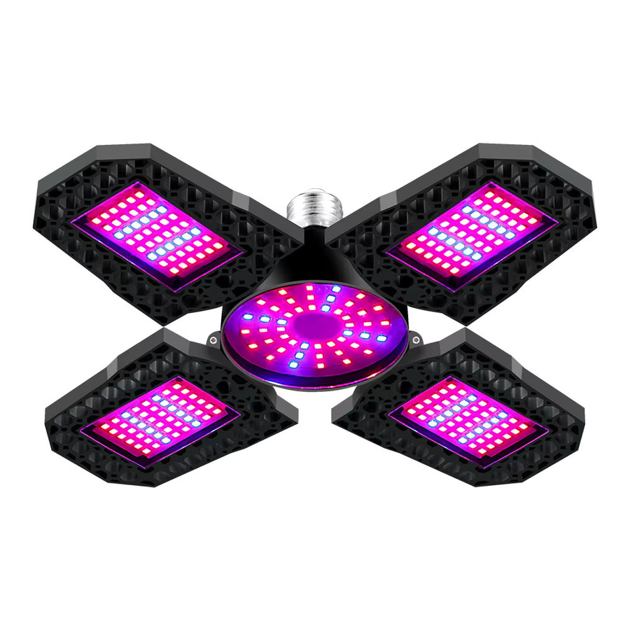 CanLing LED-Wachstumslampe mit vollem Spektrum, 200 W, E27/E26, faltbar, Schwarz - Bild 6