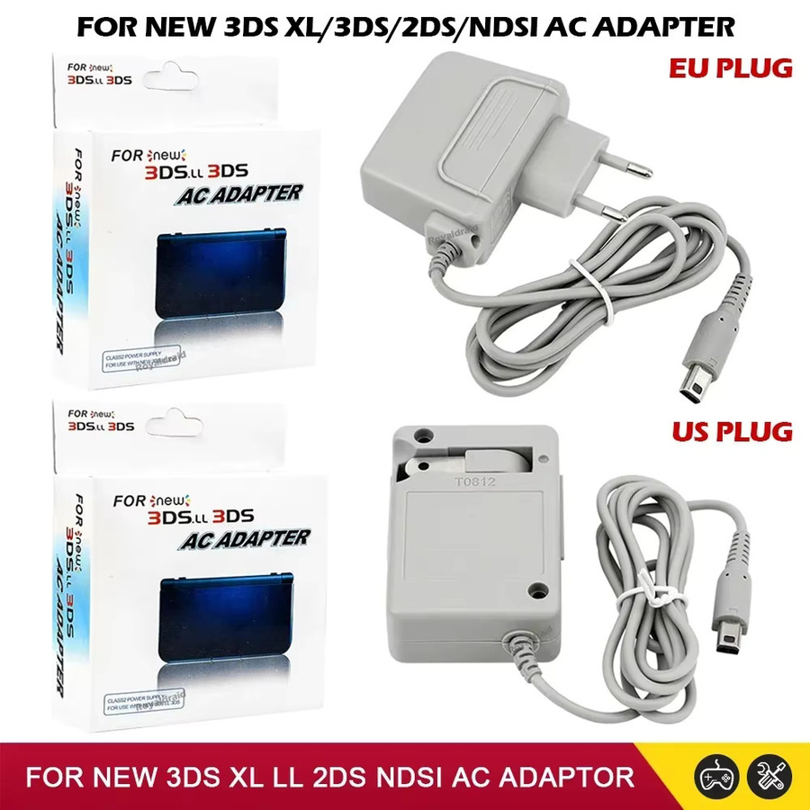 Nintendo AC-Adapter Ladegerät mit EU- und US-Stecker in Weiß für New 3DS XL, 2DS XL, 3DS LL, 3DS, 2DS und NDSI - Bild 2