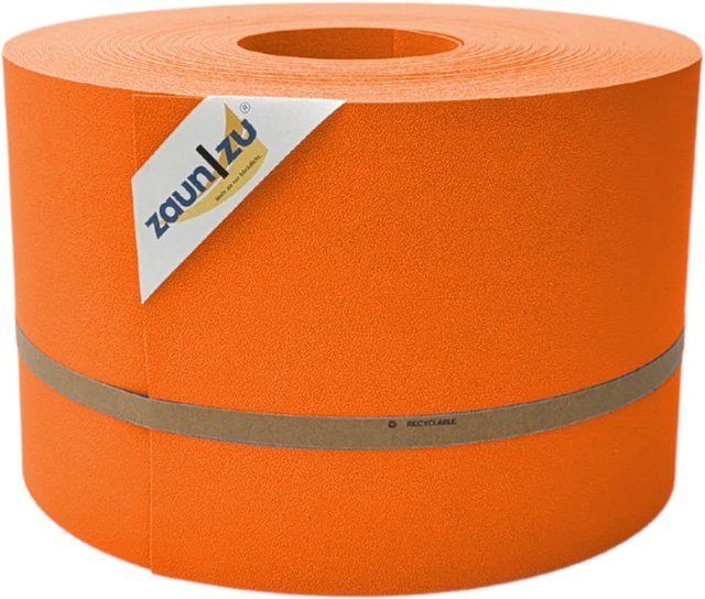 zaun zu Sichtschutzstreifen Premium für Doppelstabmatten Zaunblende Orange, 50m - Bild 1