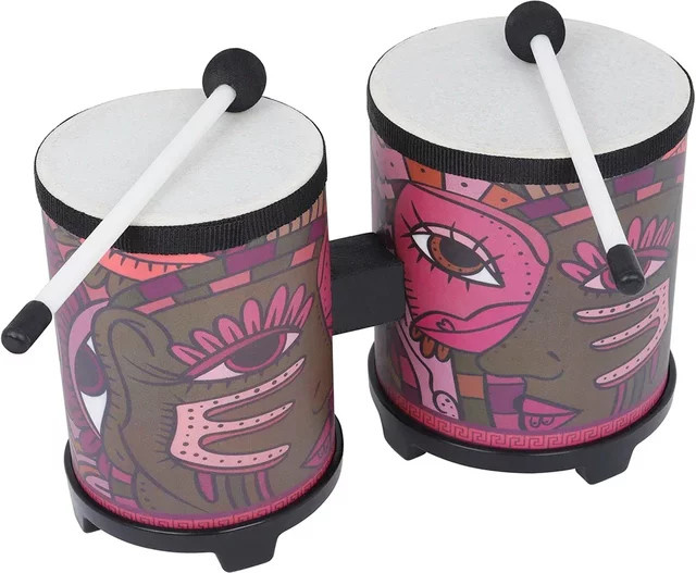 SLADE Hölzerne Bongos-Trommel, Doppeltrommeln mit Trommelstöcken, Percussion, Musikinstrumente - Bild 1