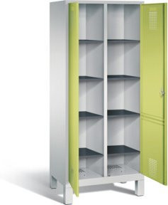 C+P Wäsche-Spind Evolo mit Scharniertüren, Farbe Front Viridingrün und Korpus Lichtgrau, H 185,0 cm x B 81,0 cm x T 50,0 cm - Bild 1