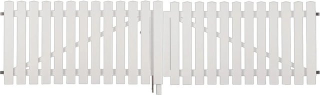 T & J Kunststoff-Vorgartentor Lightine aus PVC in Weiß, Breite: 300 cm, Höhe: 80 cm - Bild 1