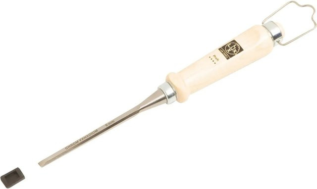 LUX-TOOLS Stechbeitel für Holz Comfort aus Edelstahl und Chrom-Vanadium, 6 mm, Mehrfarbig - Bild 1