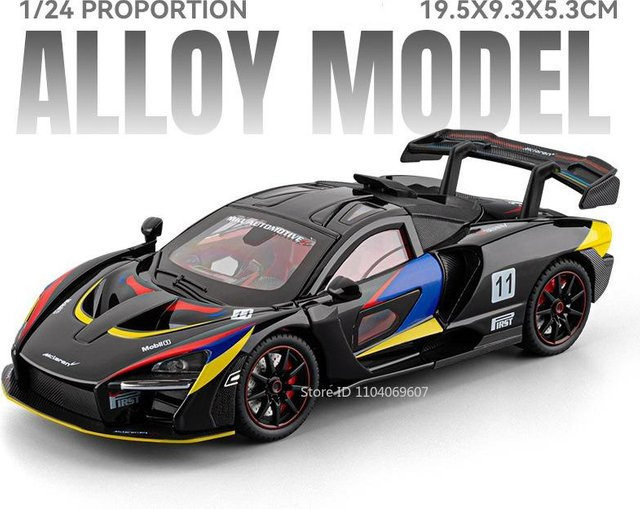 Linyi toy car Senna P1 Modell Sportwagen, 1:24, Licht und Sound, ab 14 Jahren - Bild 1