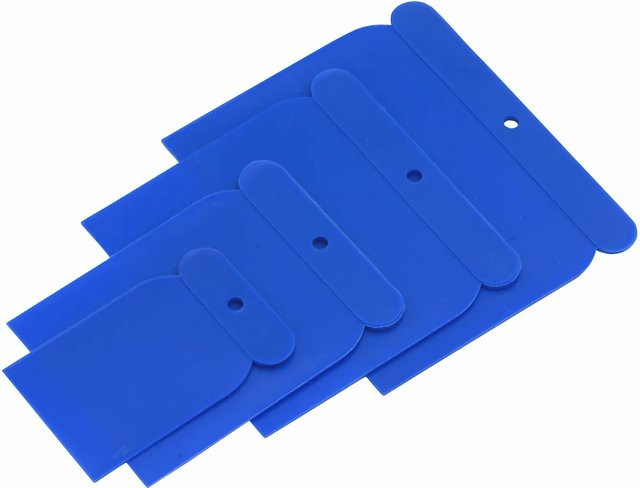 LUX-TOOLS Japanspachtel-Set aus Kunststoff, 4-teilig, blau - Bild 1